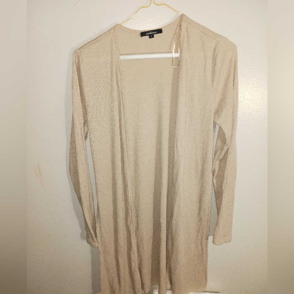 Long light brown cardigan, size small.